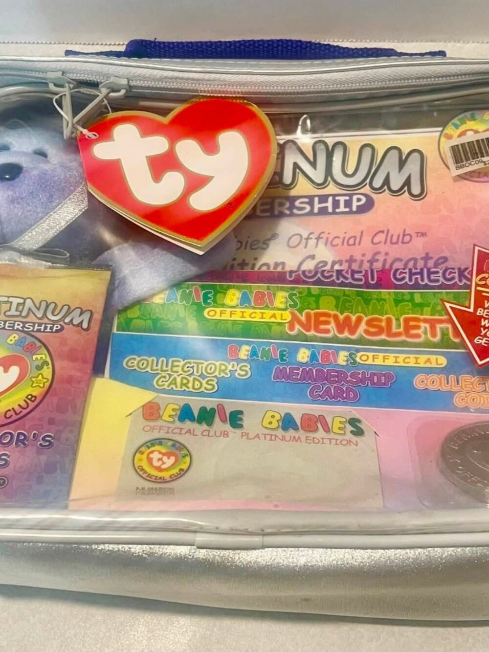 •New Sealed• 1999 TY BEANIE BABIES Platinum Edition Official Club Membership Kit